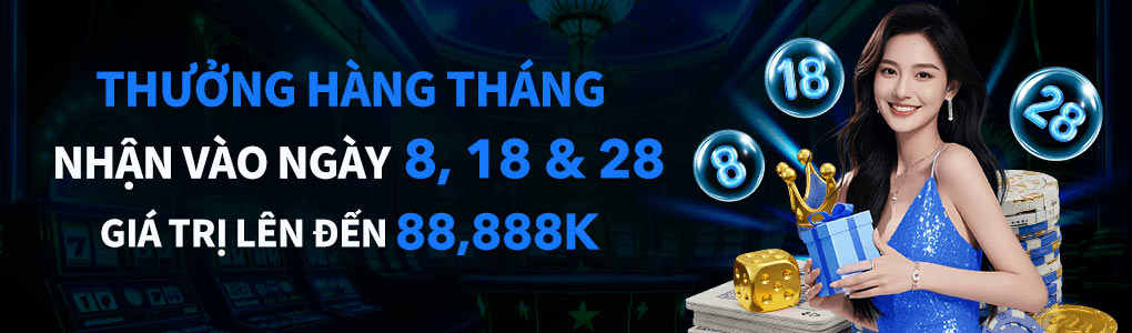 888p thưởng hàng tháng